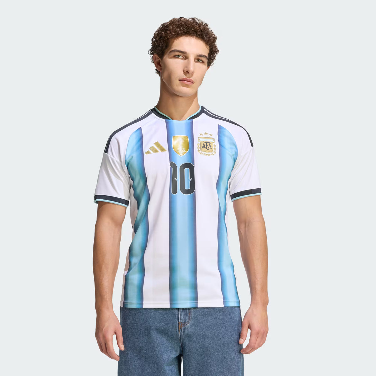 Argentina 26 Home Messi Jersey